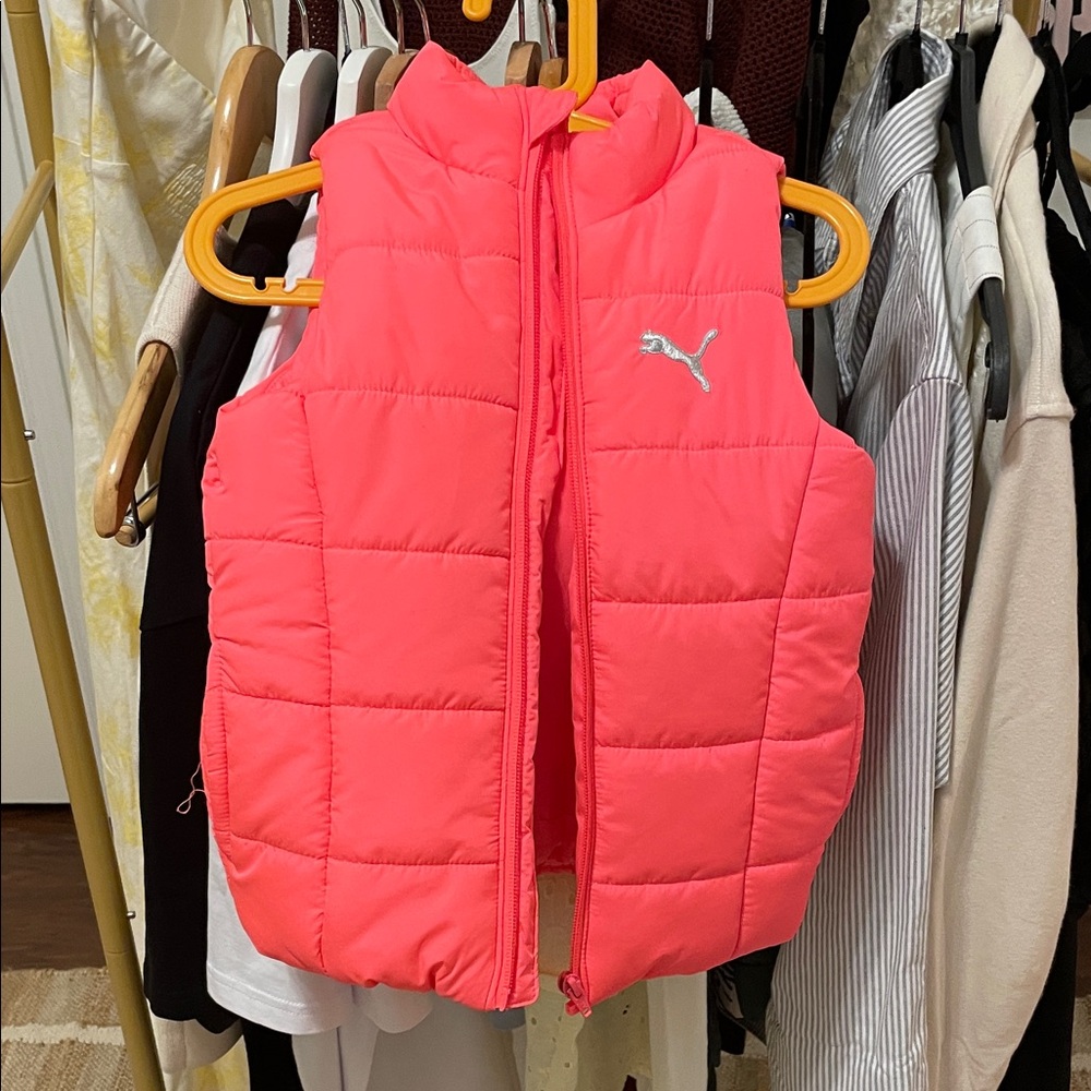 Puma Neon Pink Quilted Vest
